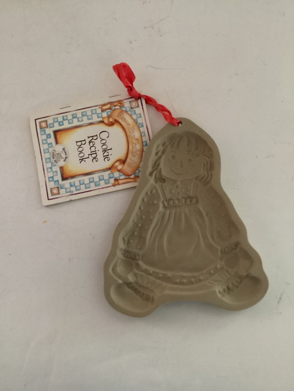 Brown Bag Cookie Mold Raggedy Ann Doll w recipe book
